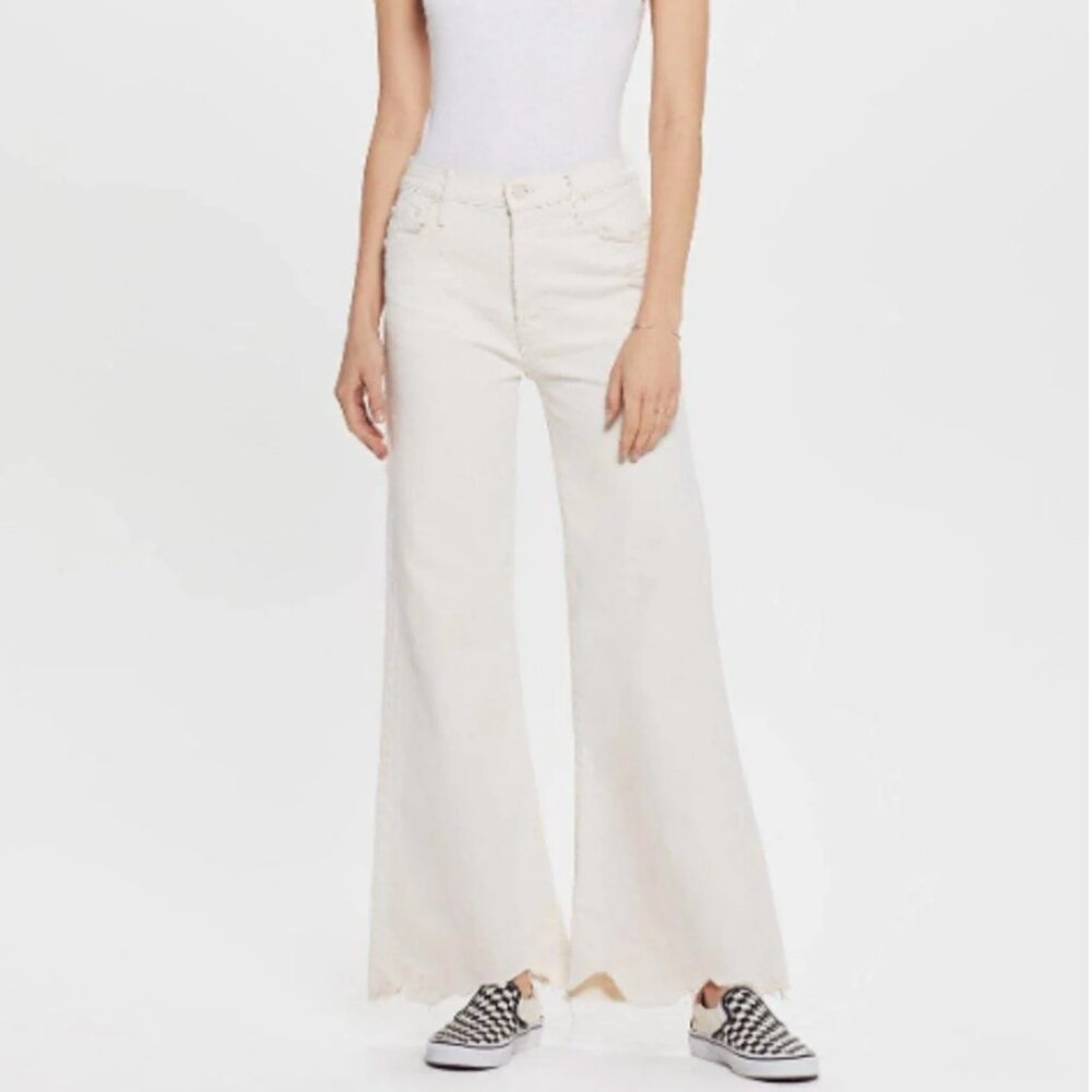 MOTHER The Tomcat Roller Chew Unnatural Acts White/Cream Denim Jeans Women's 28